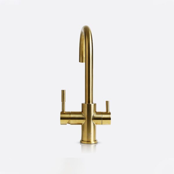 Clarity Brushed Gold All-in-One Kitchen Sink Tap Mixer
