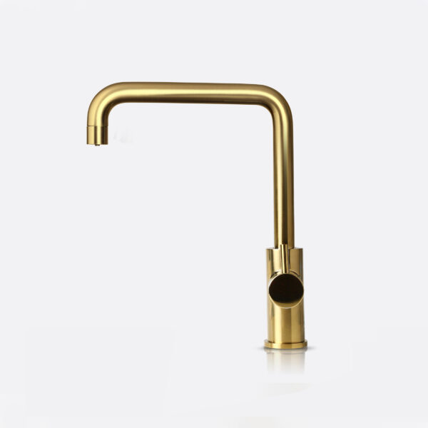 Industry Brushed Gold All-In-One Kitchen Mixer Taps